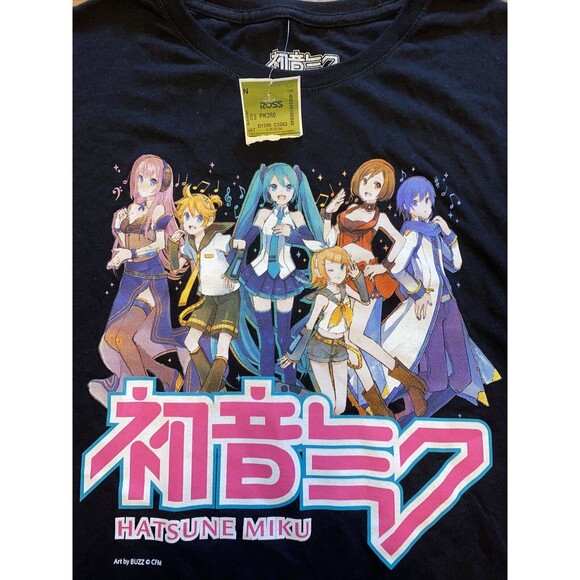 Hatsune Miku Shirt Size Large Crypton Future Media T Shirt Black - Picture 2 of 4